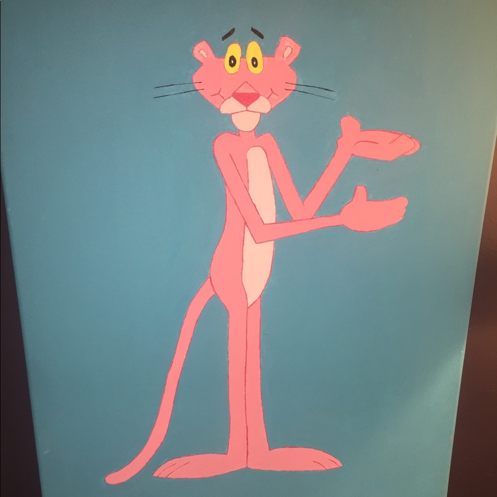 Pink Panther painting by GonzoArt